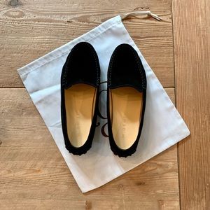 M Gemi Felize black suede driving loafer 37.5